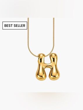 NWT Cape Diablo by Anthropologie Bubble Initial Necklace “H”